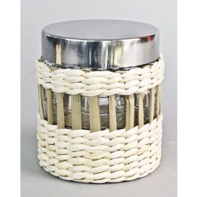 ZW2004299 Üveg fűszertartó fonott dekorral